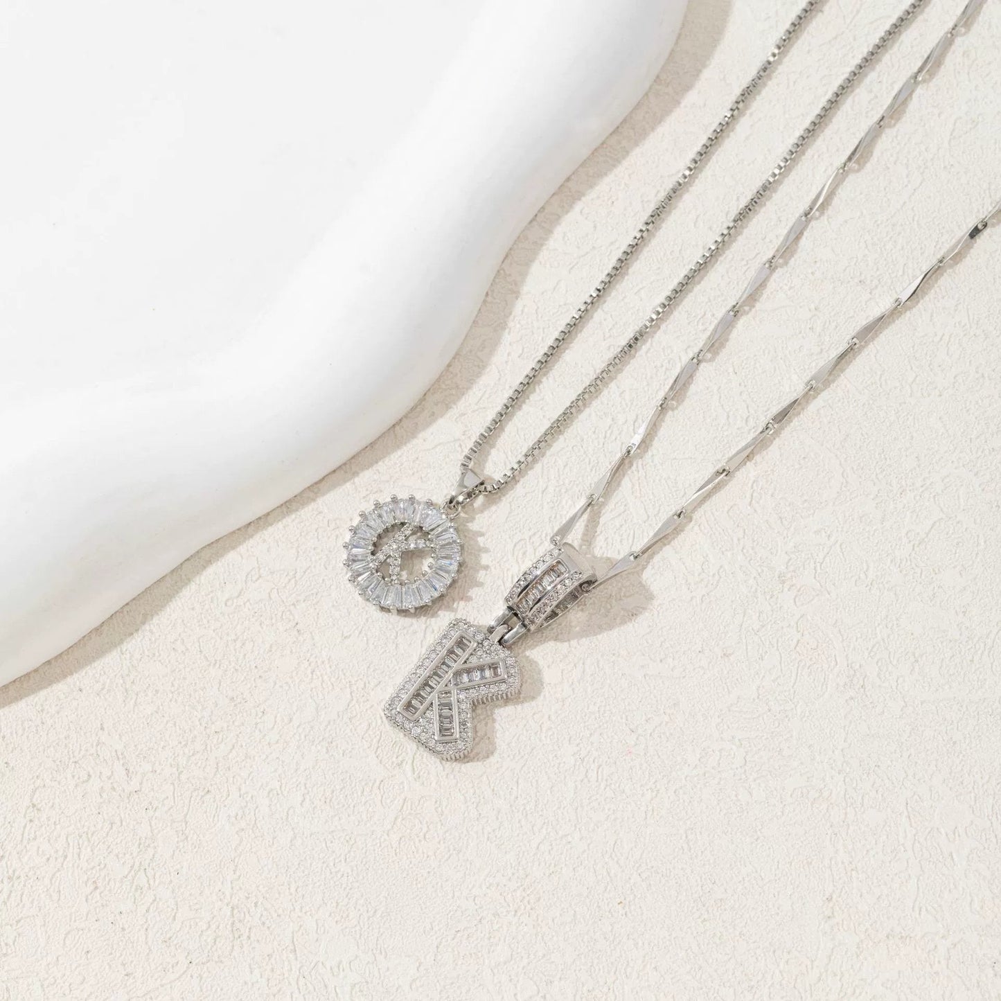 BUY 1 GET 1 FREE(2 Pack)--Diamond Letter Initial Necklaces--50% OFF until 23:59!