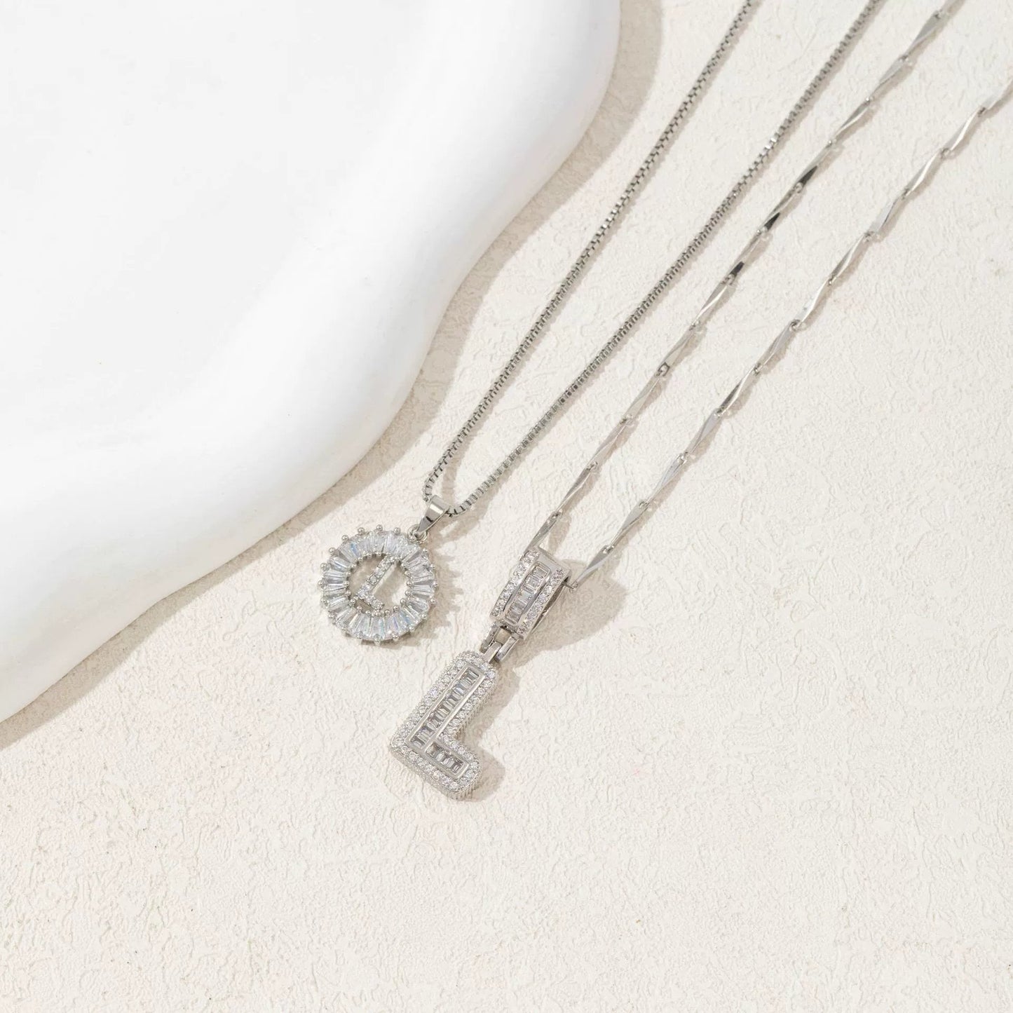 BUY 1 GET 1 FREE(2 Pack)--Diamond Letter Initial Necklaces--50% OFF until 23:59!