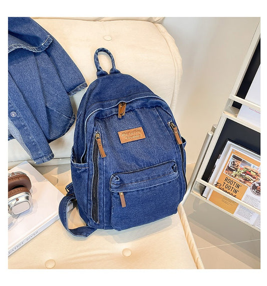 Denim Large Cap Style Backpack