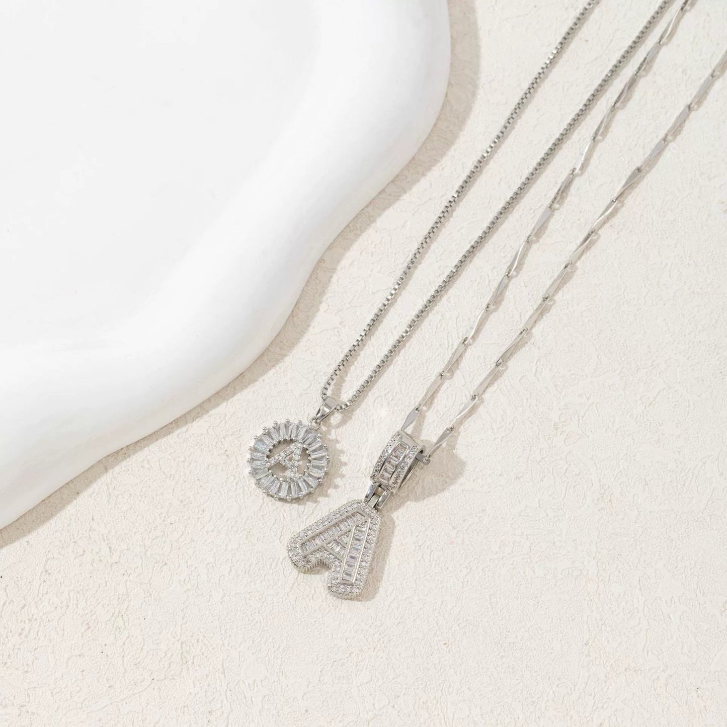BUY 1 GET 1 FREE(2 Pack)--Diamond Letter Initial Necklaces--50% OFF until 23:59!