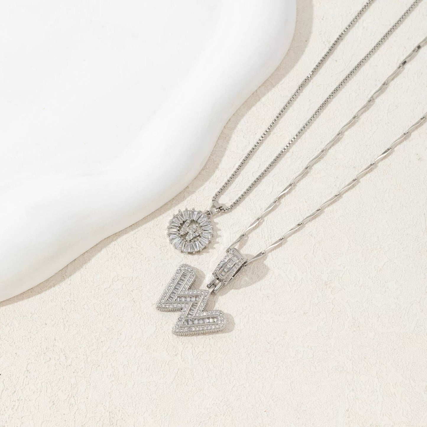 BUY 1 GET 1 FREE(2 Pack)--Diamond Letter Initial Necklaces--50% OFF until 23:59!