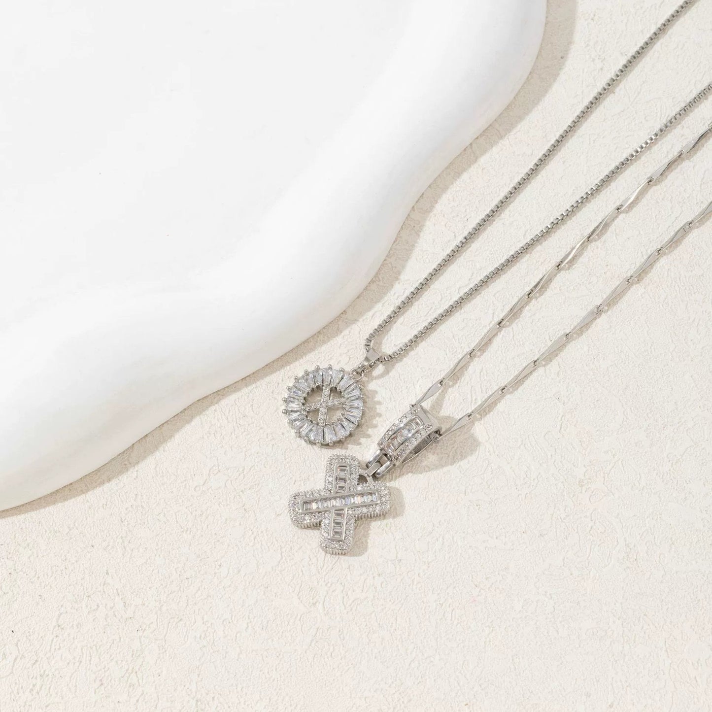 BUY 1 GET 1 FREE(2 Pack)--Diamond Letter Initial Necklaces--50% OFF until 23:59!