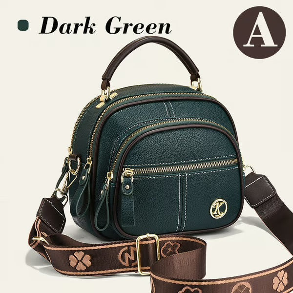 🎁Hot Sale 80% OFF⏳Classic Multifunctional Compartments Adjustable Wide Shoulder Strap PU Leather Crossbody Bag