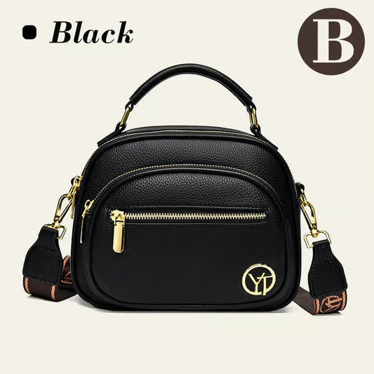 🎁Hot Sale 80% OFF⏳Classic Multifunctional Compartments Adjustable Wide Shoulder Strap PU Leather Crossbody Bag
