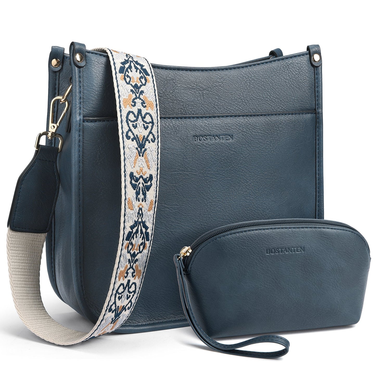 đŸ”¥Discount 70%  Lotty Floral Embroidered Leather Tote with Shoulder Strap