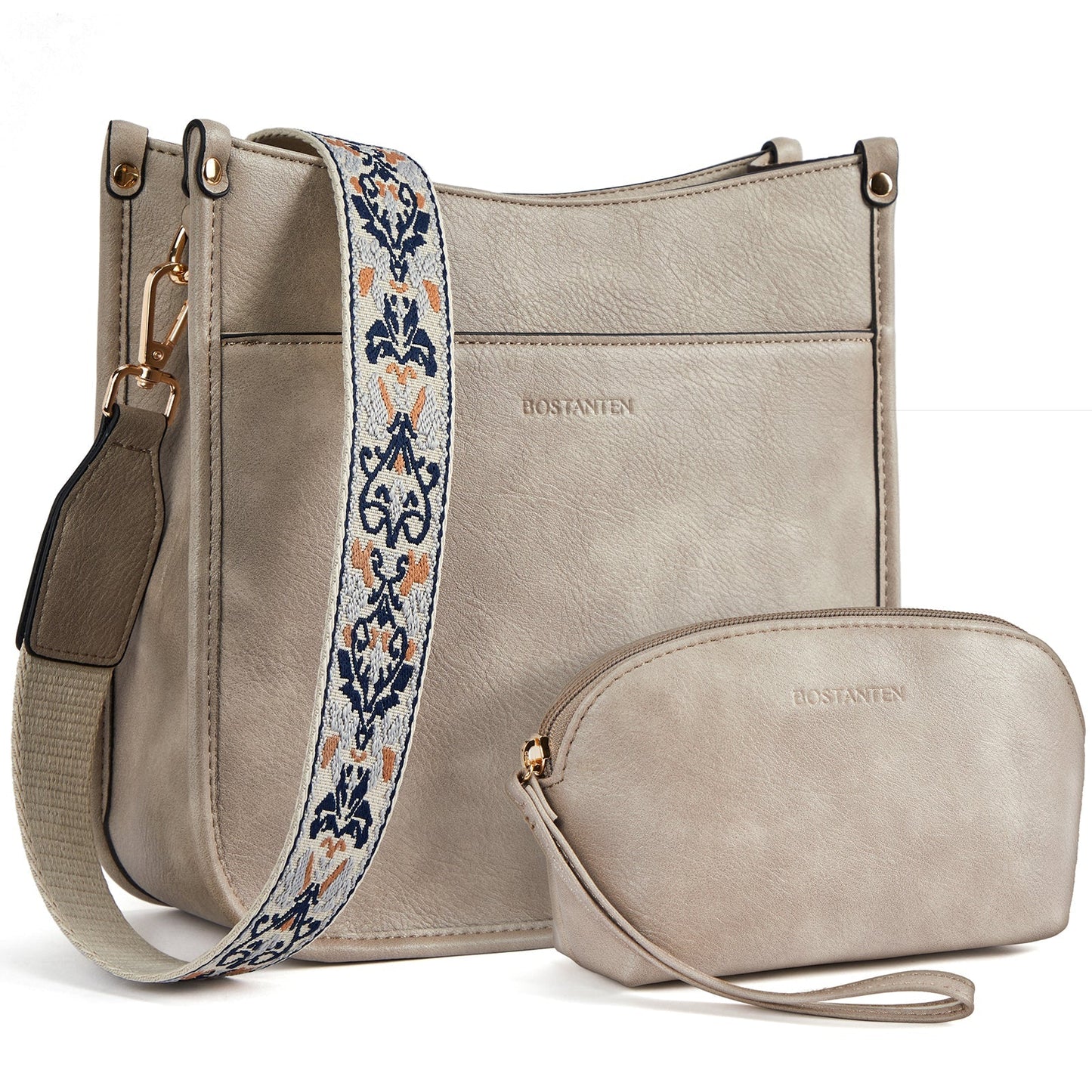 đŸ”¥Discount 70%  Lotty Floral Embroidered Leather Tote with Shoulder Strap