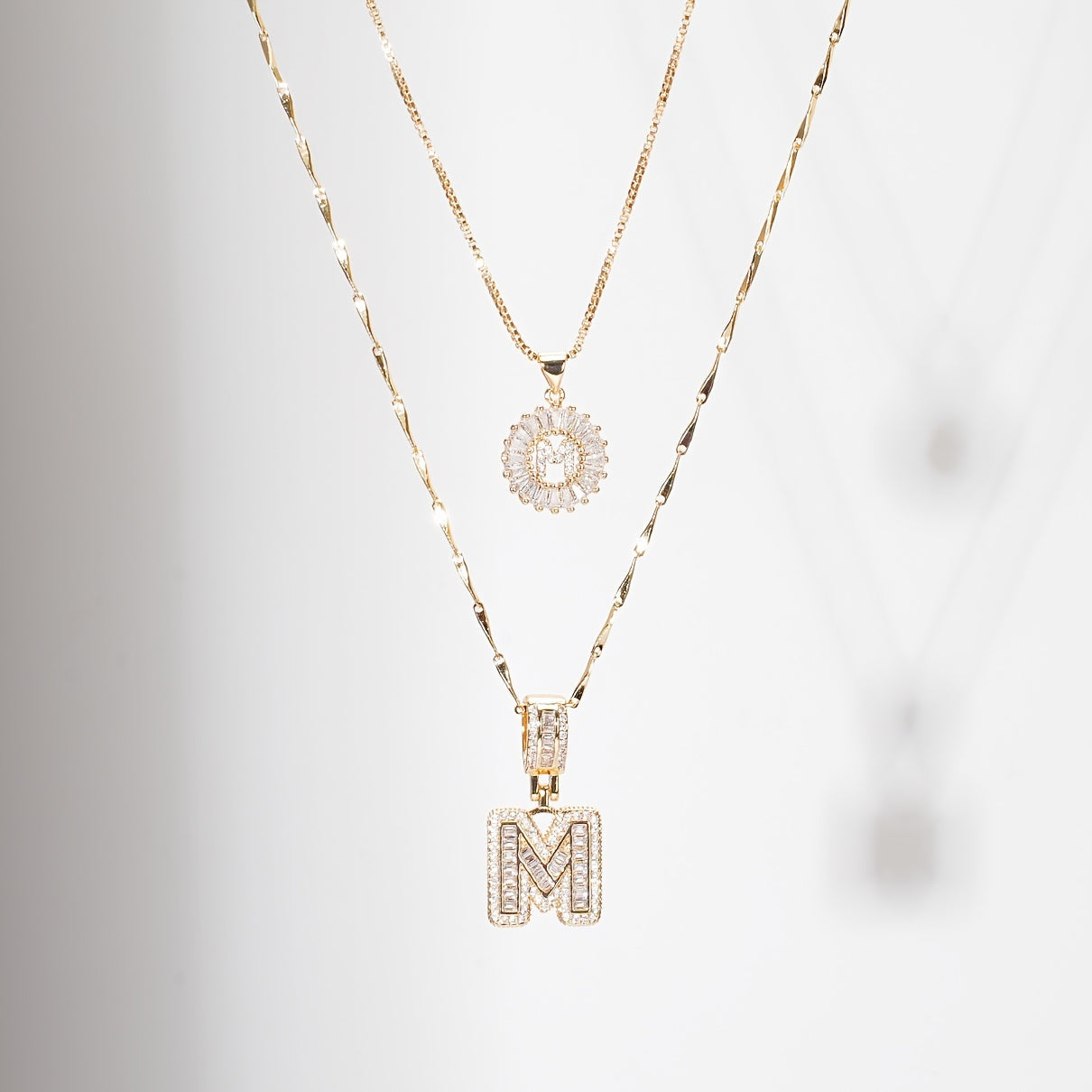 BUY 1 GET 1 FREE(2 Pack)--Diamond Letter Initial Necklaces--50% OFF until 23:59!
