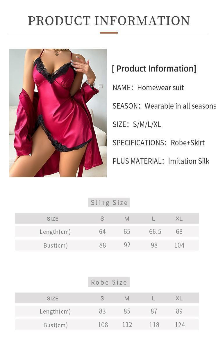 Slip Nightdress Sexy Nightgown European and American Style Pajamas Sexy New Homewear Women's Sling Night Dress Loungewear Nightwear Womenswear Basic