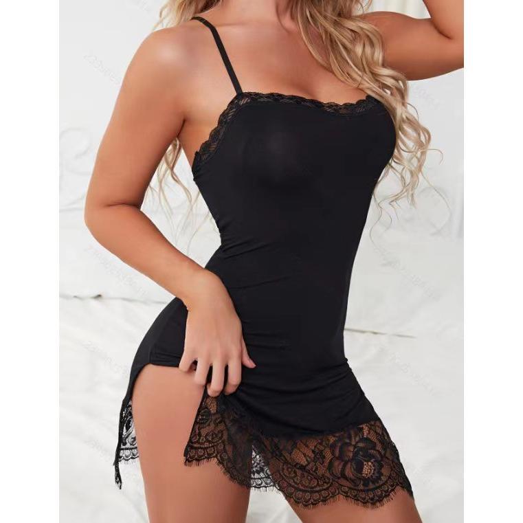 Crafted to ignite allure while prioritizing comfort, this black lace nightdress merges "pure desire" charm with home loungewear practicality—every detail is tailored to highlight femininity and elevate intimate moments. Breathable Fabric
