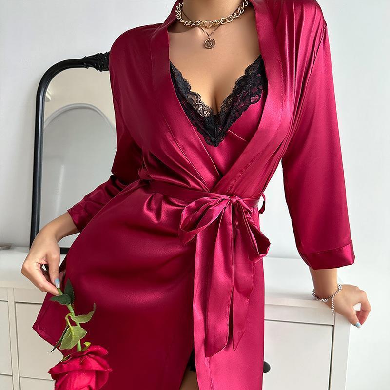 Slip Nightdress Sexy Nightgown European and American Style Pajamas Sexy New Homewear Women's Sling Night Dress Loungewear Nightwear Womenswear Basic