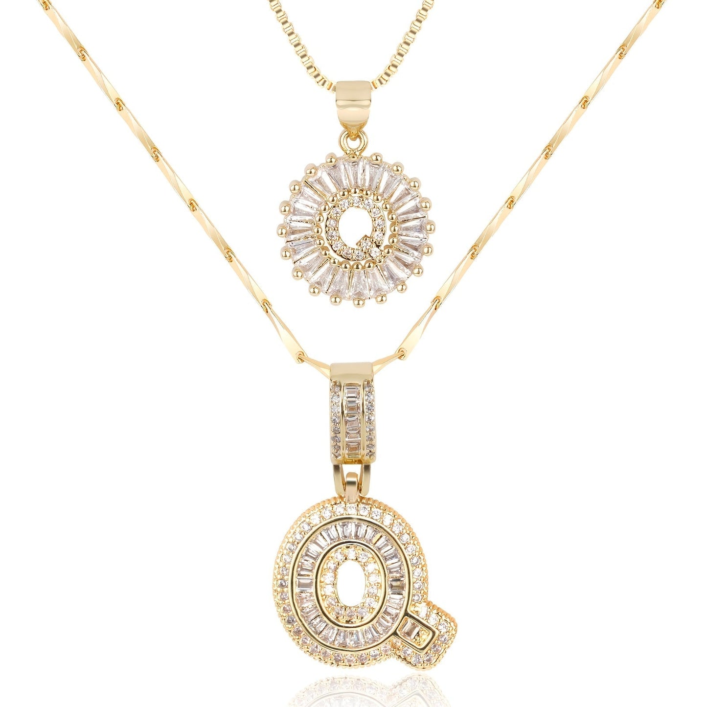 BUY 1 GET 1 FREE(2 Pack)--Diamond Letter Initial Necklaces--50% OFF until 23:59!