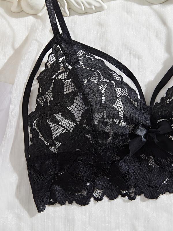 Plus Size Women's Lingerie Set with Sexy Lace Trim, Bra and Shorts Combo for Comfortable Layering, Lightweight Elegant Underwear for All-Day Wear