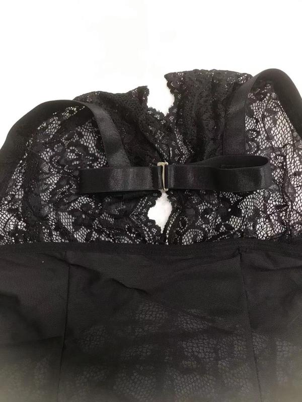 Women's Sheer Lace Sexy Lingerie Two-Piece Set, Sexy Scallop Trim Cut Out Halter Neck Lingerie Top & Thong Set, Women's Lingerie Set for All Seasons