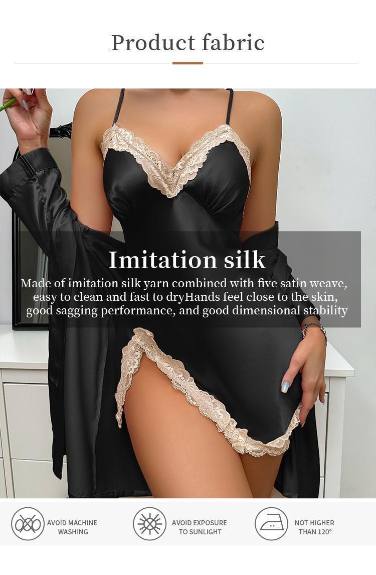 Slip Nightdress Sexy Nightgown European and American Style Pajamas Sexy New Homewear Women's Sling Night Dress Loungewear Nightwear Womenswear Basic