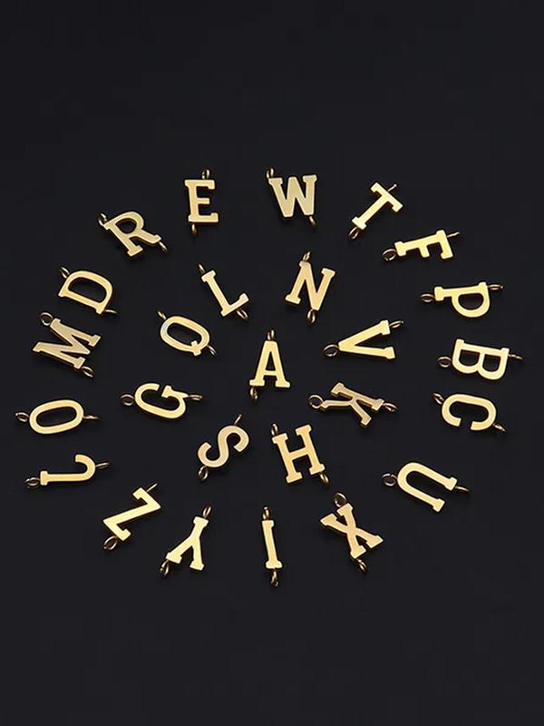 Initials Letter Bow Design Pendant Necklace