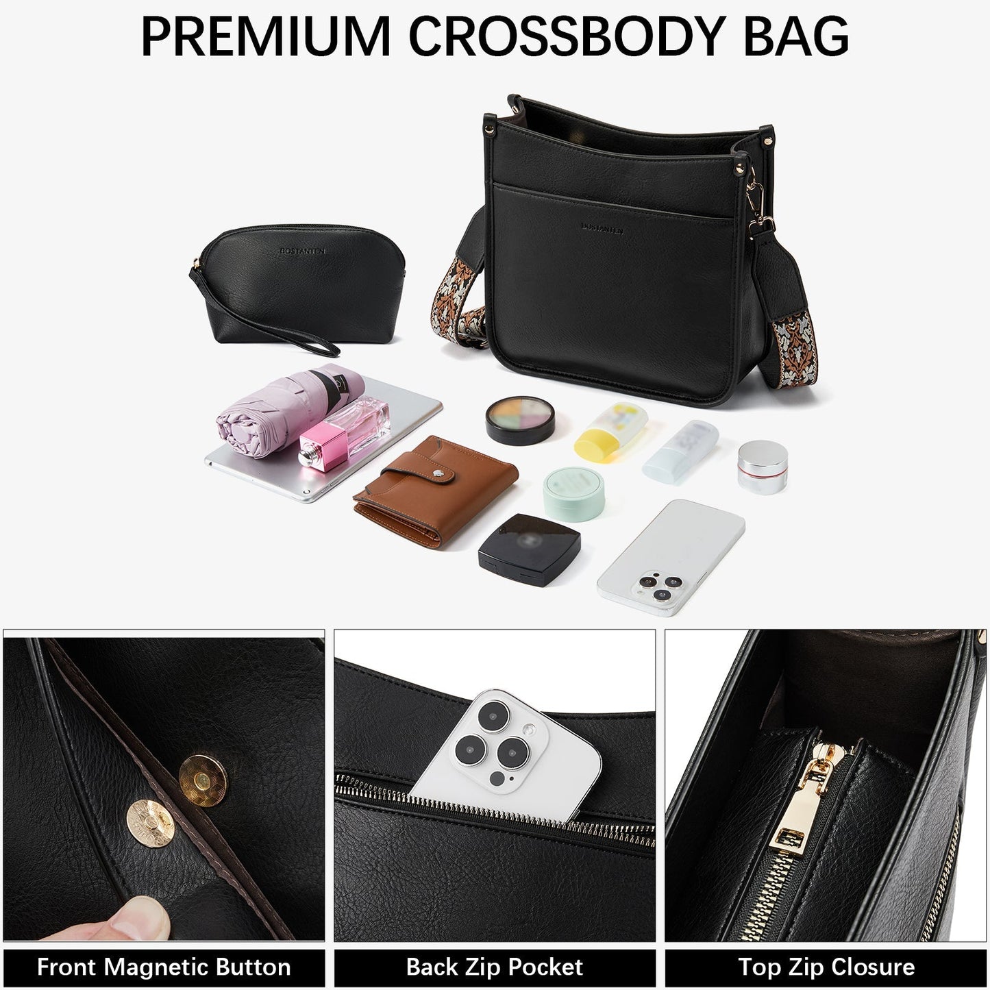 đŸ”¥Discount 70%  Lotty Floral Embroidered Leather Tote with Shoulder Strap