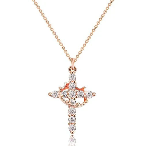 š„Last Day Discount 70%--Cross & Crown Necklace