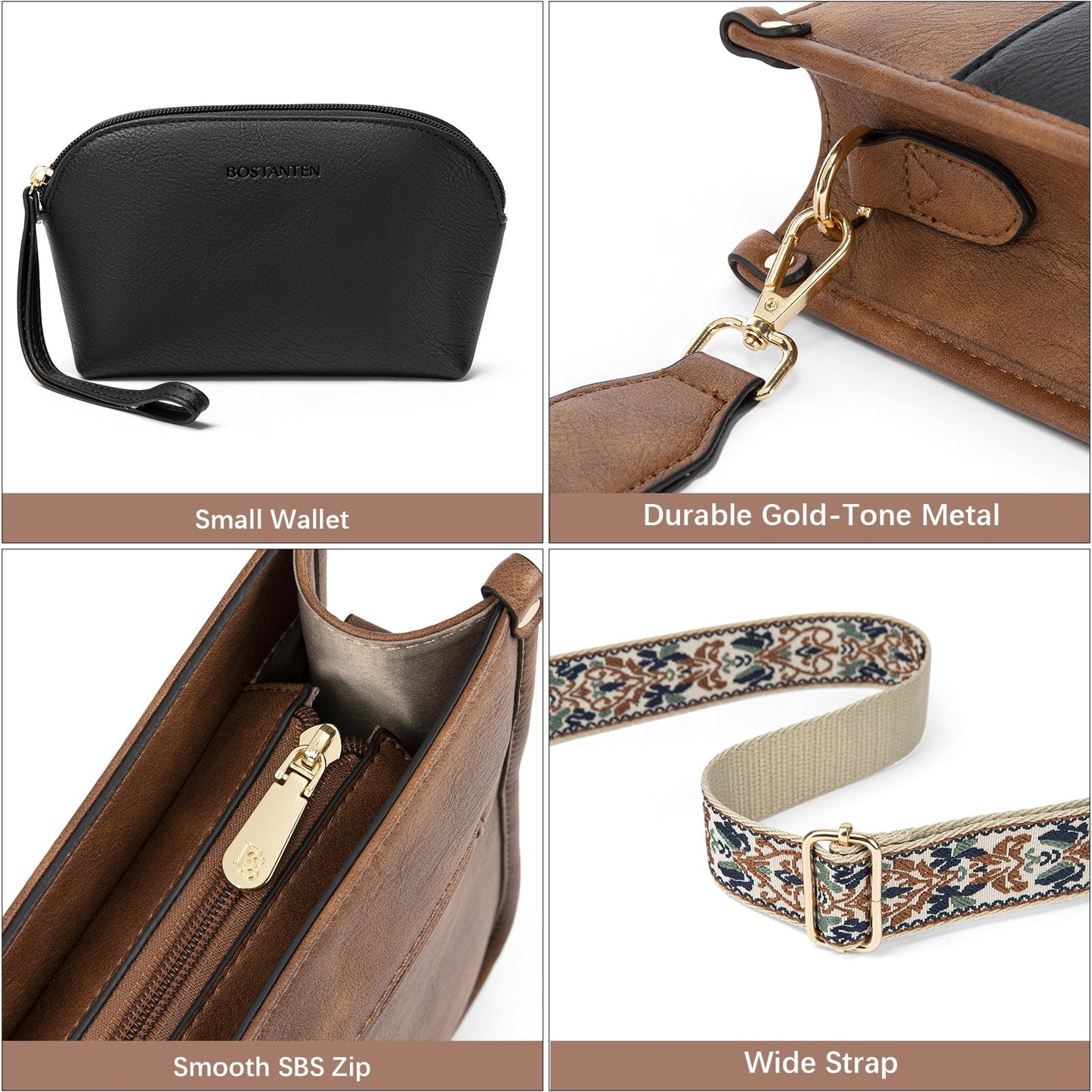 đŸ”¥Discount 70%  Lotty Floral Embroidered Leather Tote with Shoulder Strap