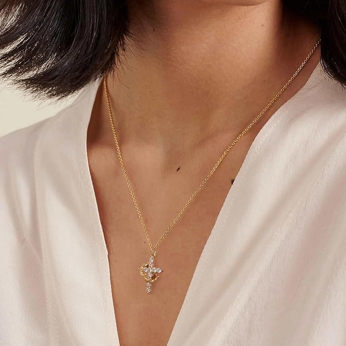š„Last Day Discount 70%--Cross & Crown Necklace
