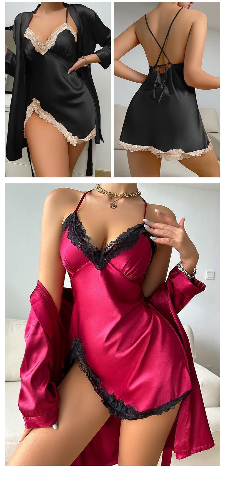 Slip Nightdress Sexy Nightgown European and American Style Pajamas Sexy New Homewear Women's Sling Night Dress Loungewear Nightwear Womenswear Basic