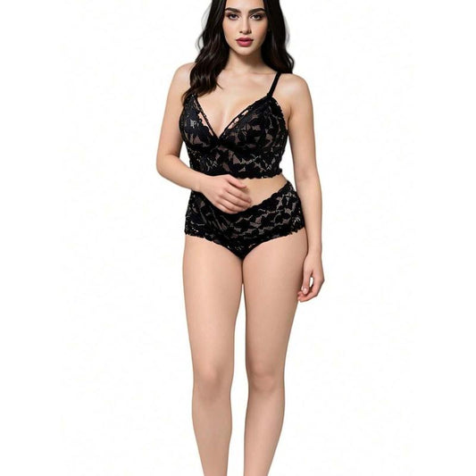 2-Piece Plus Size Women's Non-Wired Lace Bow Bra Set - Comfort Lingerie With Free Gifts, Perfect For Daily & Sleepwear Day Elegance