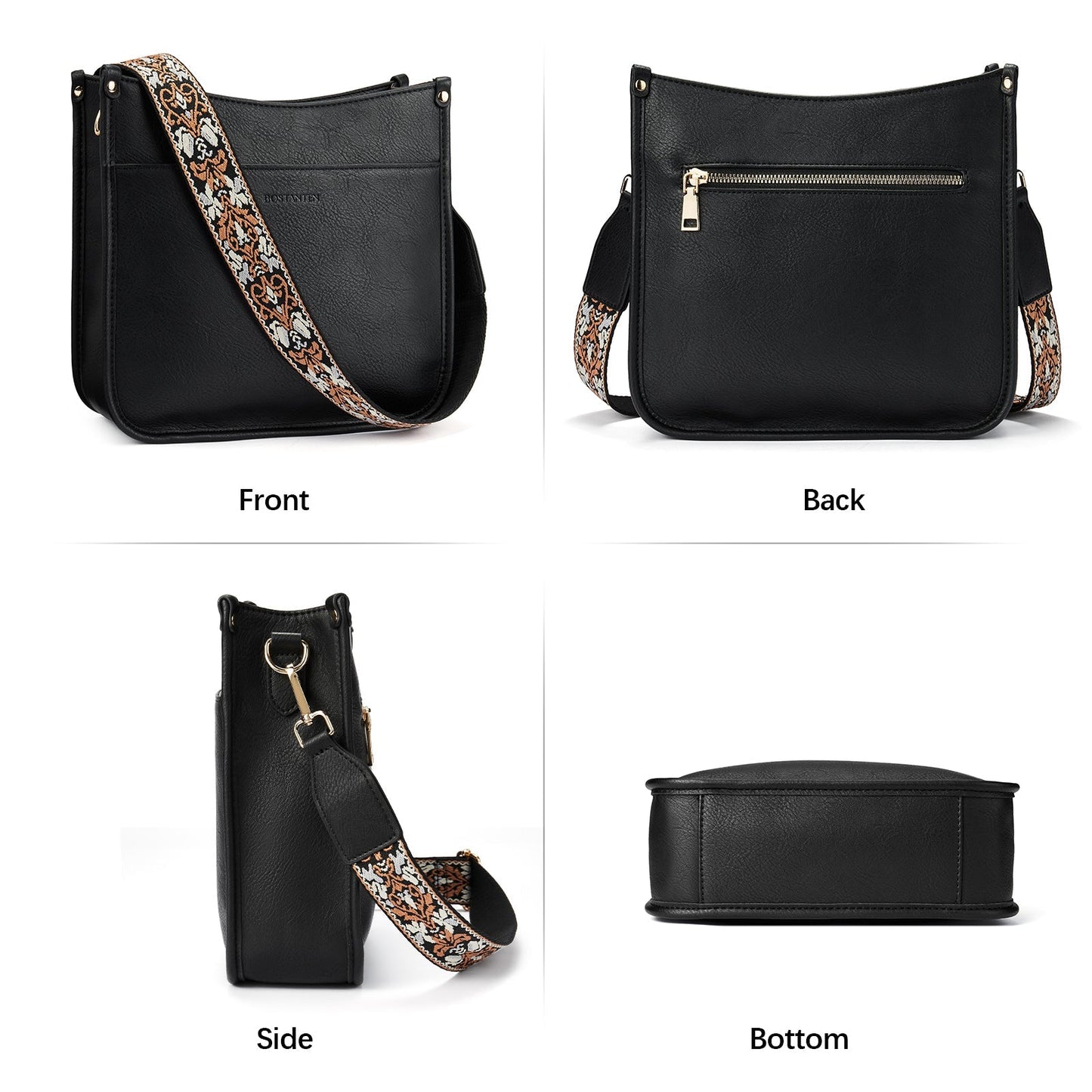 đŸ”¥Discount 70%  Lotty Floral Embroidered Leather Tote with Shoulder Strap