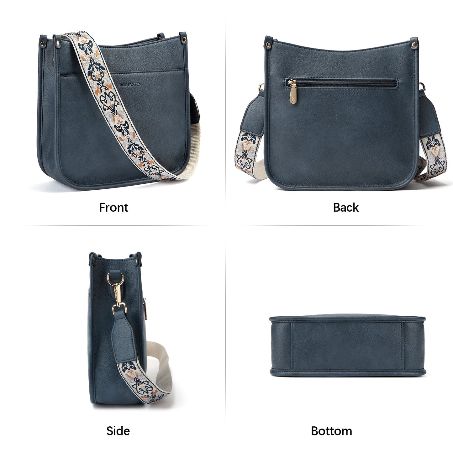 đŸ”¥Discount 70%  Lotty Floral Embroidered Leather Tote with Shoulder Strap