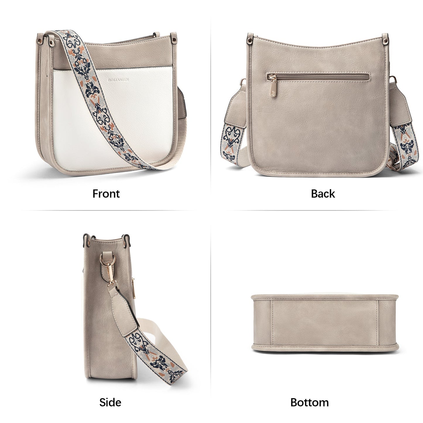 đŸ”¥Discount 70%  Lotty Floral Embroidered Leather Tote with Shoulder Strap