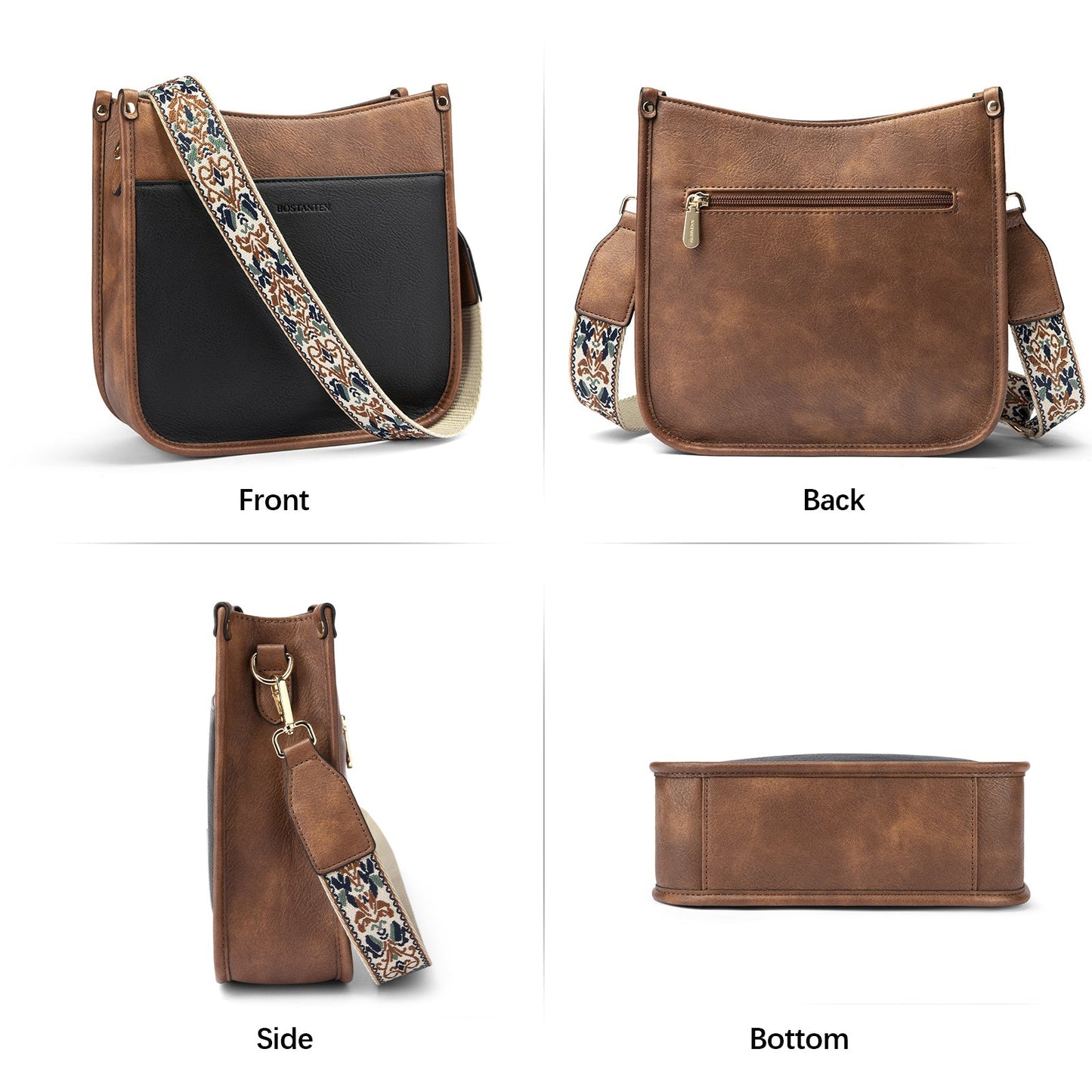 đŸ”¥Discount 70%  Lotty Floral Embroidered Leather Tote with Shoulder Strap