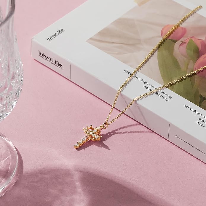 š„Last Day Discount 70%--Cross & Crown Necklace