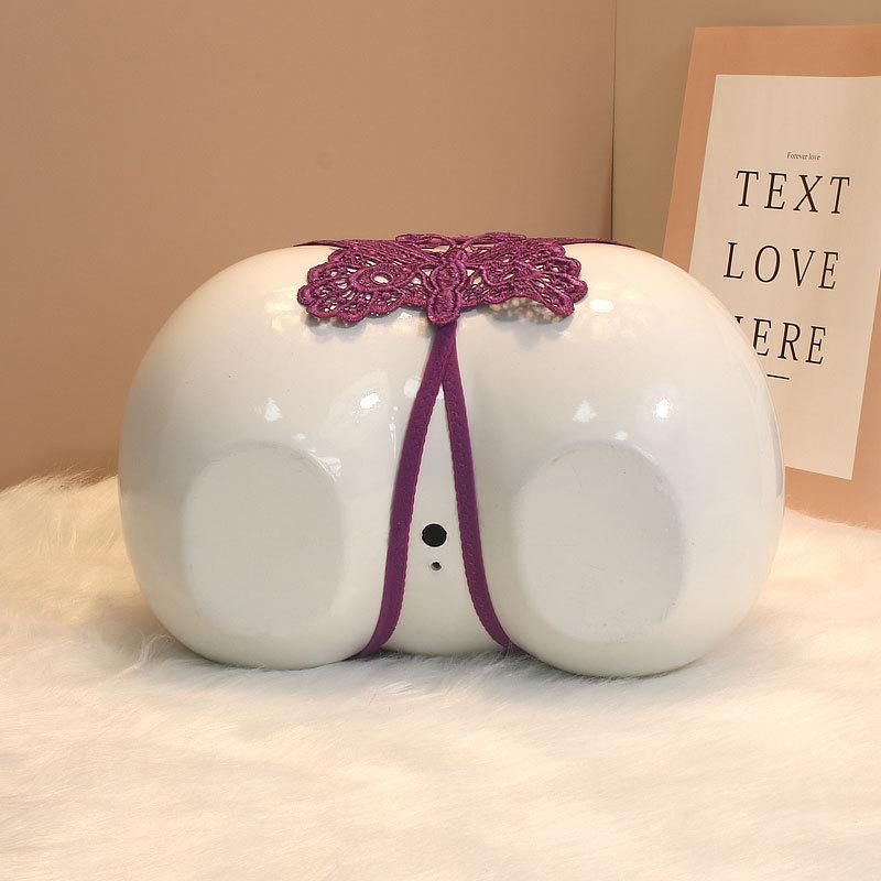 Hollow Underwear Female Butterfly Element Date Lace Open T-Back