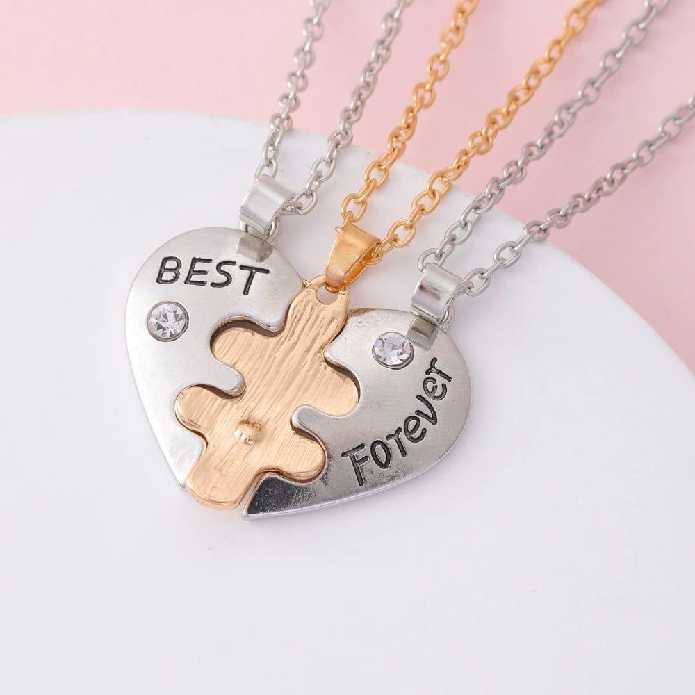 🧩Puzzle of Hearts Collection – Symbolic Love Token Neckla💖