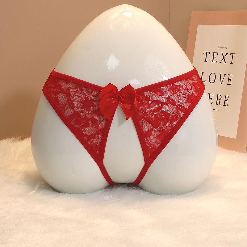 Hollow Underwear Female Butterfly Element Date Lace Open T-Back