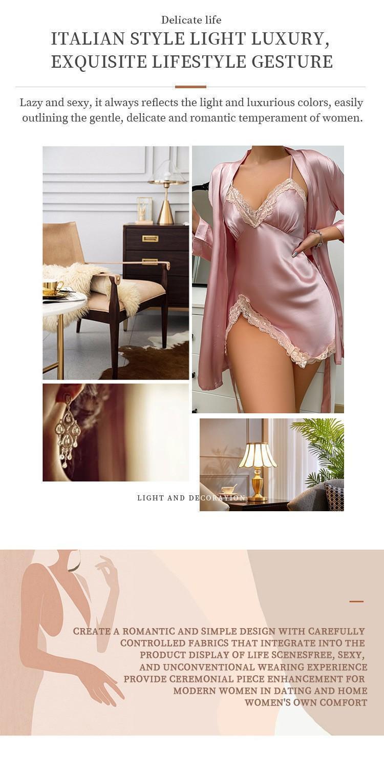 Slip Nightdress Sexy Nightgown European and American Style Pajamas Sexy New Homewear Women's Sling Night Dress Loungewear Nightwear Womenswear Basic