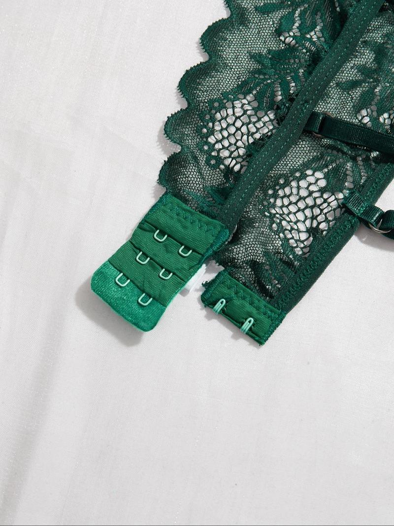 Women's Heart Shaped  Decor Sexy Lingerie Bodysuit, Elegant Comfy Breathable Lingerie for Daily Wear, Women's Lingerie for All Seasons