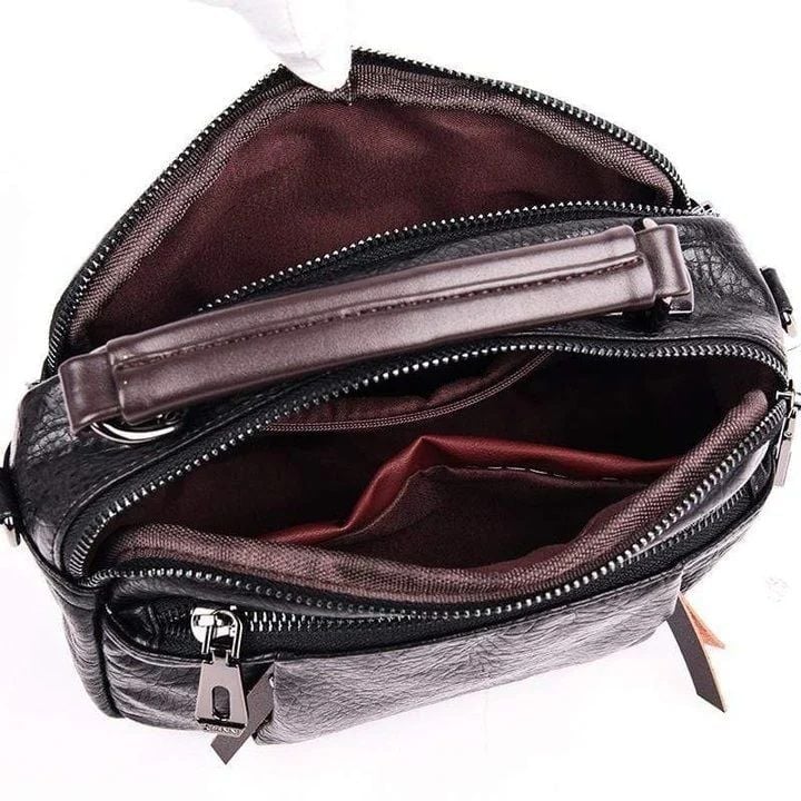 MULTI POCKETS SOFT LEATHER BAG