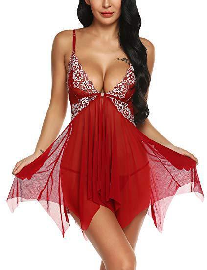 New European and American hot-selling lace mesh sexy pajamas sexy lingerie suspender skirt