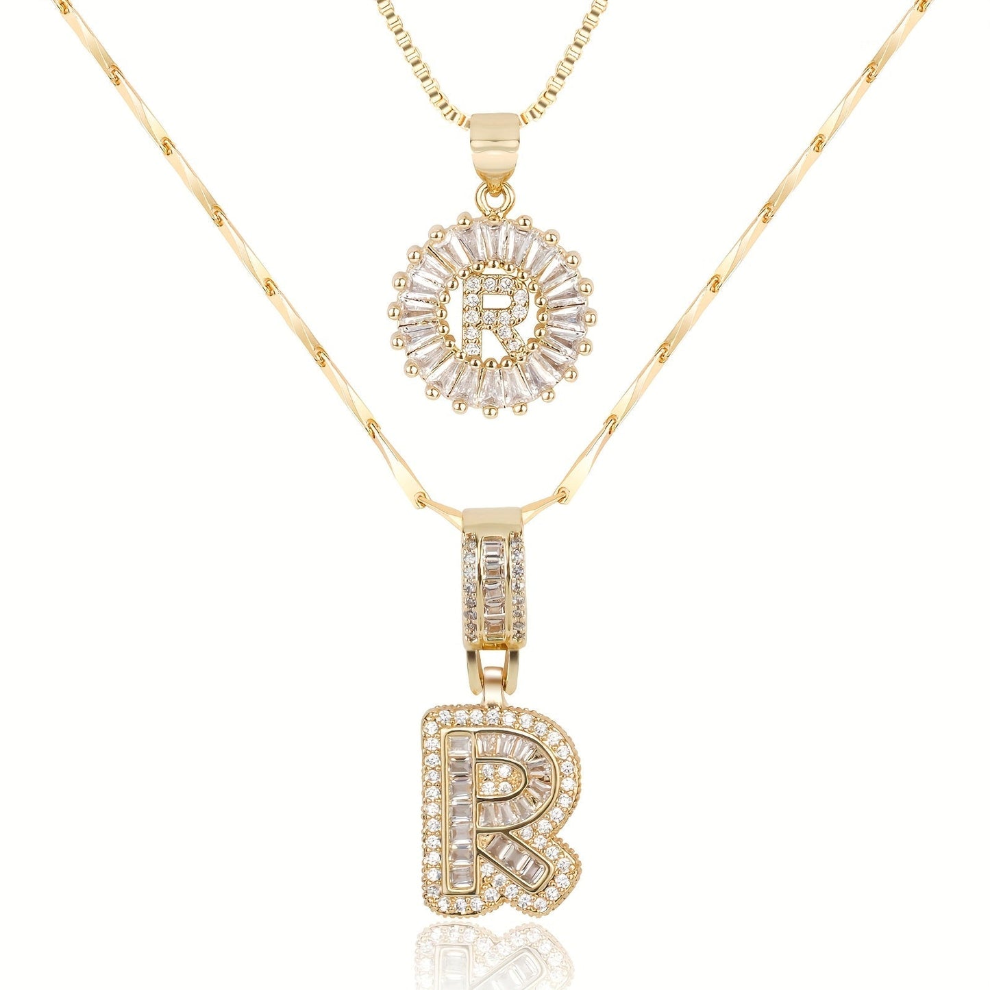 BUY 1 GET 1 FREE(2 Pack)--Diamond Letter Initial Necklaces--50% OFF until 23:59!