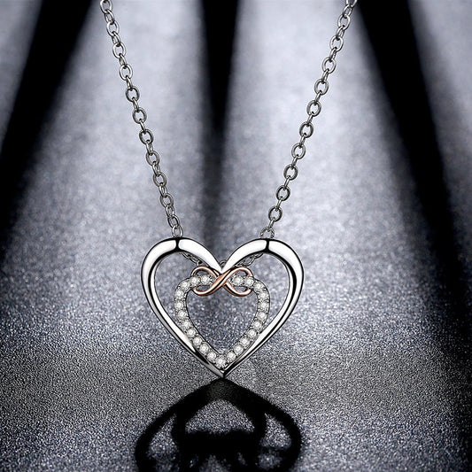 Last Day 75% OFF ๐ For Granddaughter/Daughter ๐งก-Always Keep Me in Your Heart for You are Always in Mine Two hearts Infinity Necklace