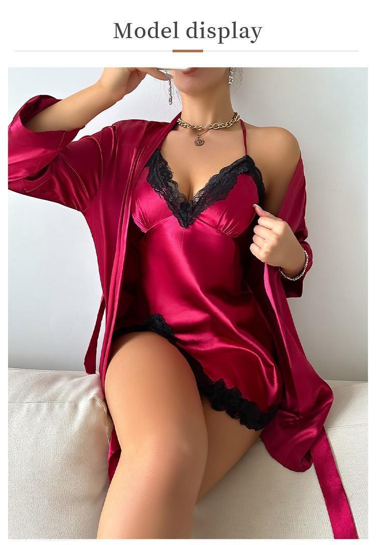 Slip Nightdress Sexy Nightgown European and American Style Pajamas Sexy New Homewear Women's Sling Night Dress Loungewear Nightwear Womenswear Basic