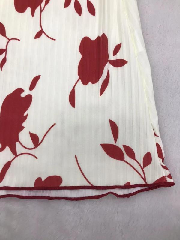 Women's All Over Floral Print Silky Lettuce Trim Cami Nightdress, Casual Soft Comfortable Spaghetti Strap Tie Front Nightgown for All Seasons, Fashion Ladies' Sleepwear for Daily Wear