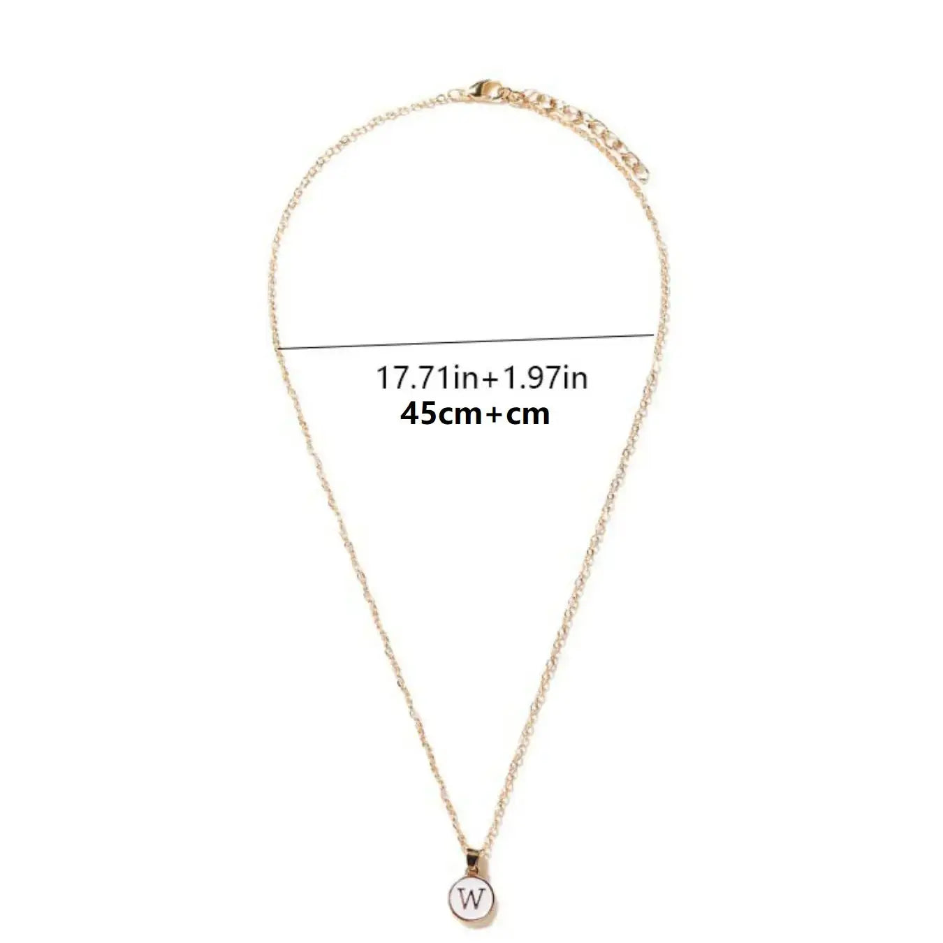 Letter Round Charm Necklace As Gift