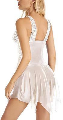 New European and American hot-selling lace mesh sexy pajamas sexy lingerie suspender skirt