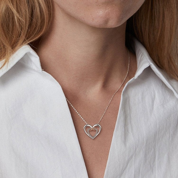 Last Day 75% OFF 🎁 For Granddaughter/Daughter 🧡-Always Keep Me in Your Heart for You are Always in Mine Two hearts Infinity Necklace