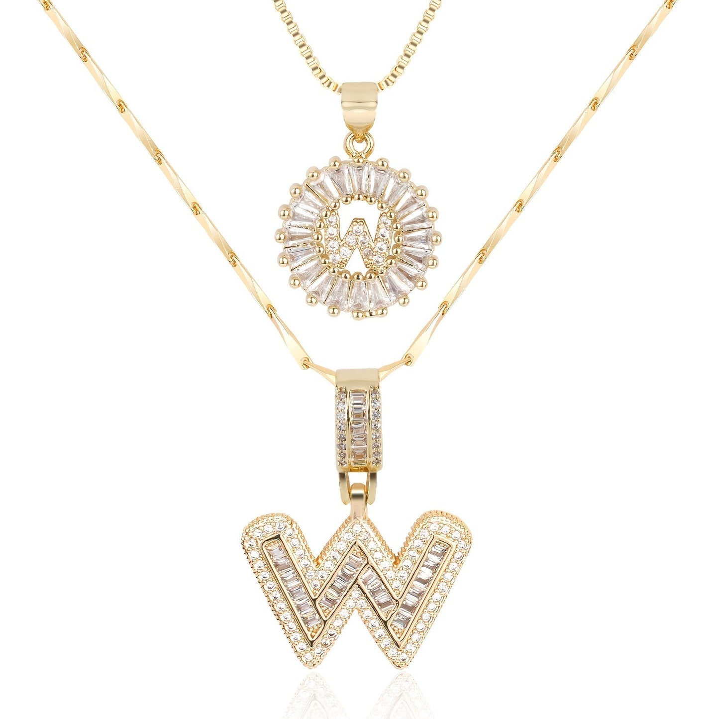 BUY 1 GET 1 FREE(2 Pack)--Diamond Letter Initial Necklaces--50% OFF until 23:59!