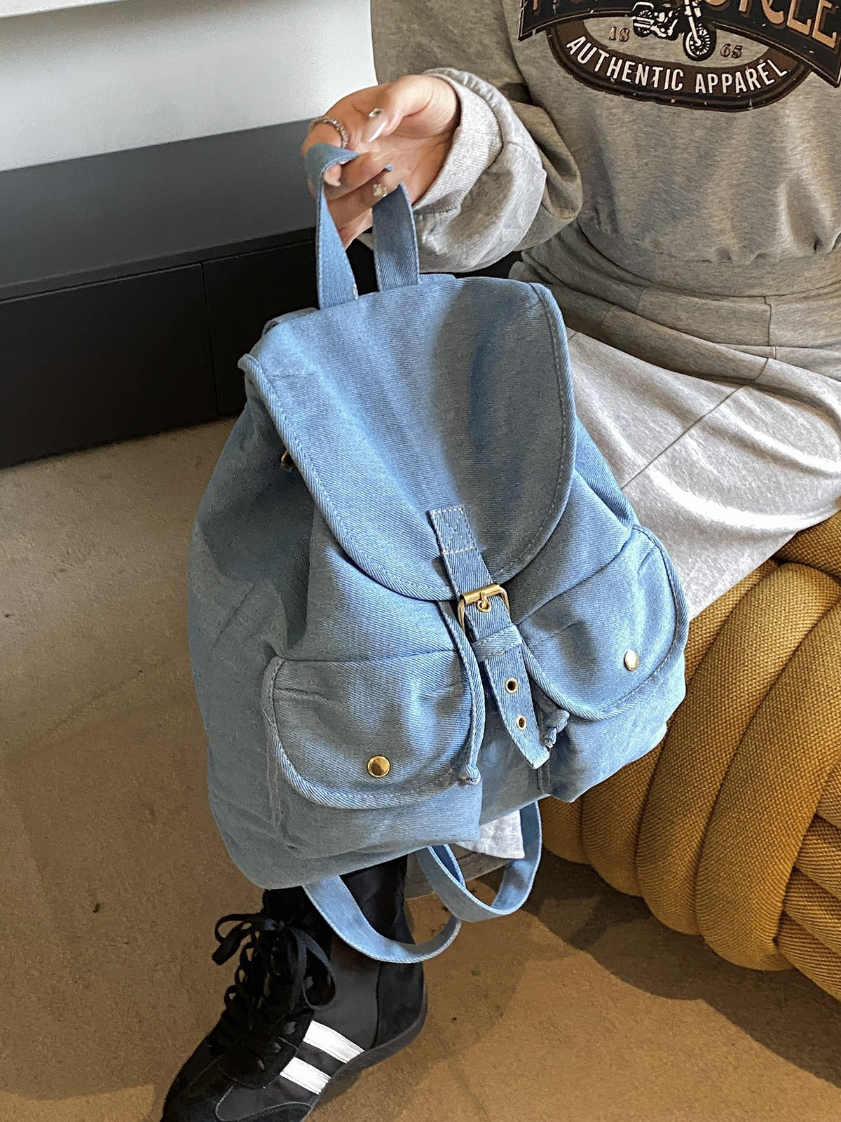 Denim Retro Backpack