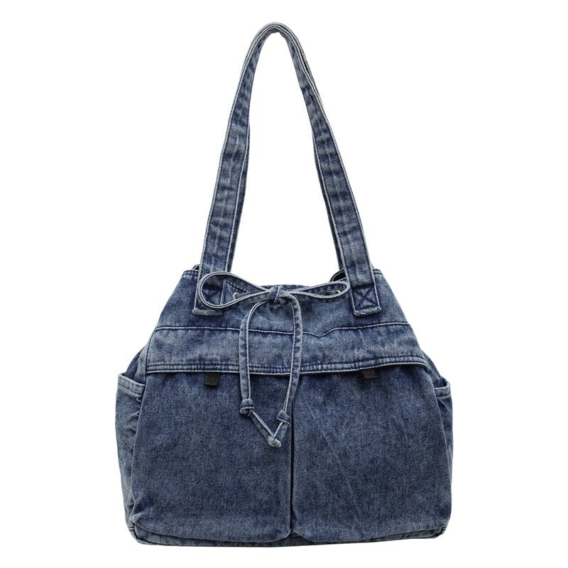💕😘Denim large capacity tote bag