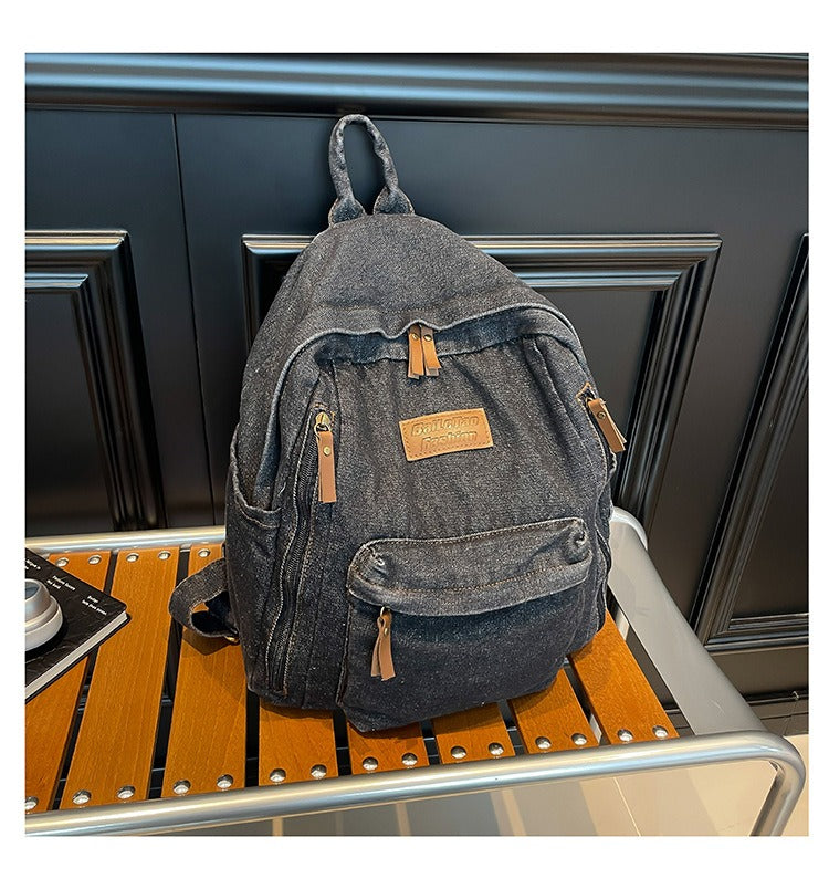 Denim Large Cap Style Backpack