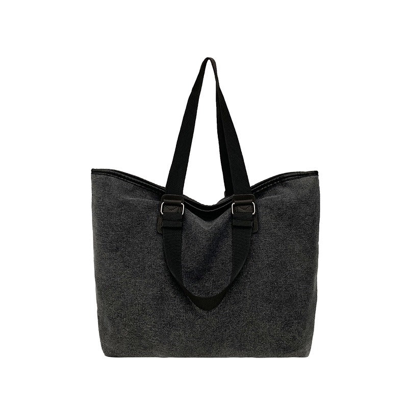 Large capacity denim tote bag  (Hand or Shoulder Carriyng)