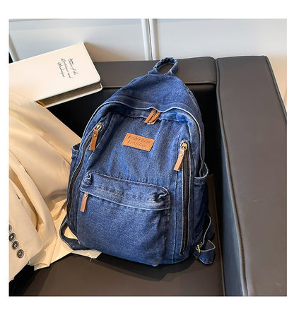 Denim Large Cap Style Backpack